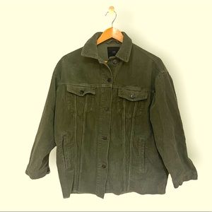 XS Zara Corduroy Distressed Shacket
